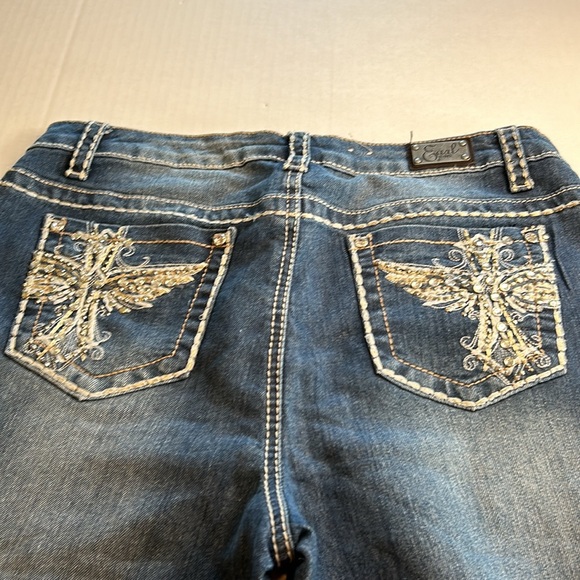3/$25 Earl Jeans Low Rise Boot Cut Rhinestone Embellished Womens Jeans. Size 10 - Picture 5 of 14